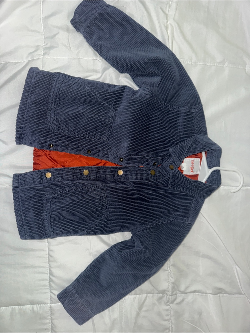 Carter's Corduroy Kids Jacket in Navy - Lining